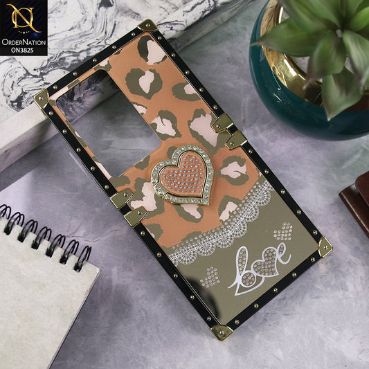 Vivo V30 Lite 4G Cover - Design 5- Heart Bling Diamond Glitter Soft TPU Trunk Case With Ring Holder