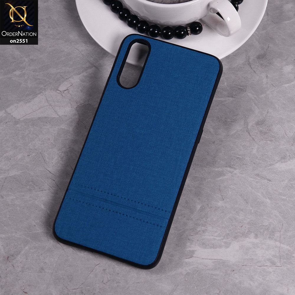 Vivo S1 Cover - Blue - Jeans Texture Series Soft Case