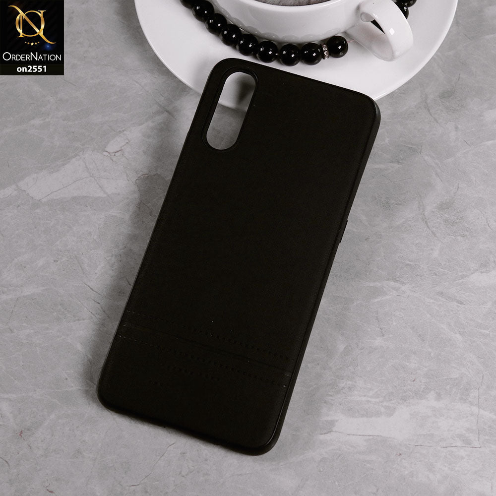 Vivo S1 Cover - Black - Jeans Texture Series Soft Case