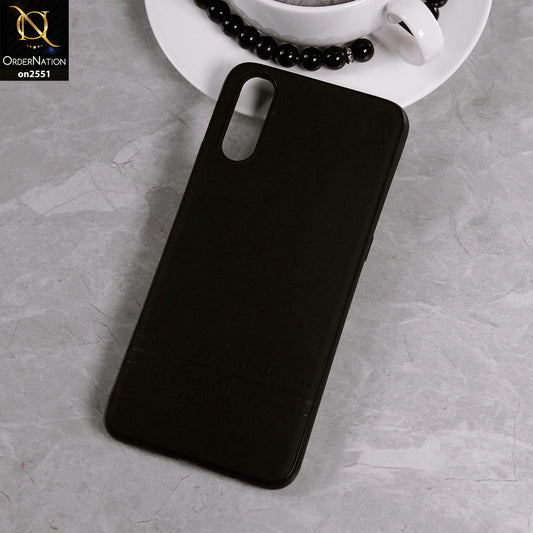 Vivo S1 Cover - Black - Jeans Texture Series Soft Case