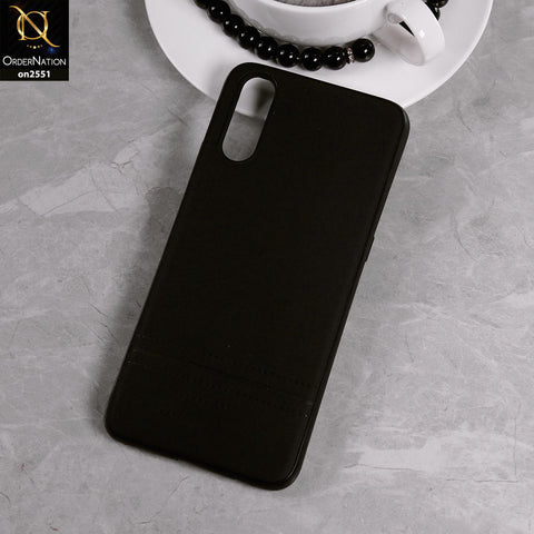 Vivo S1 Cover - Black - Jeans Texture Series Soft Case
