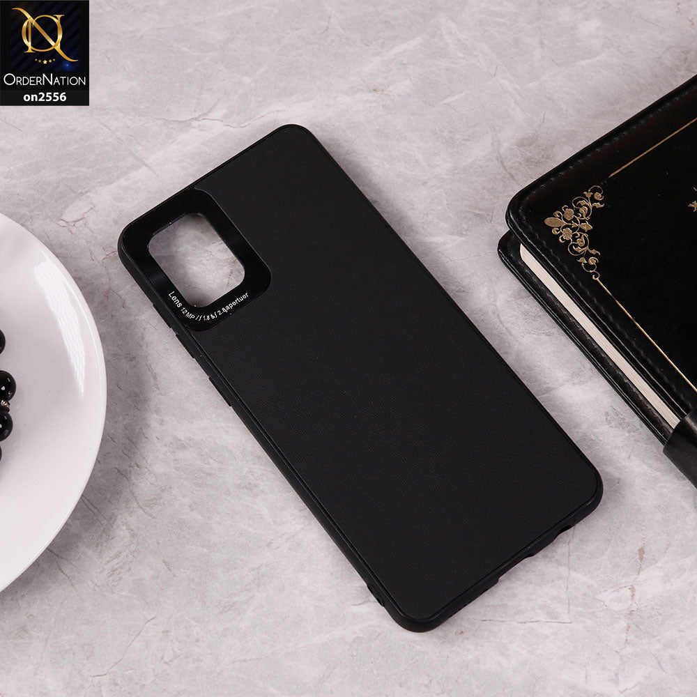 Samsung Galaxy A31 - Black - New Leather Texture Soft Borders Case