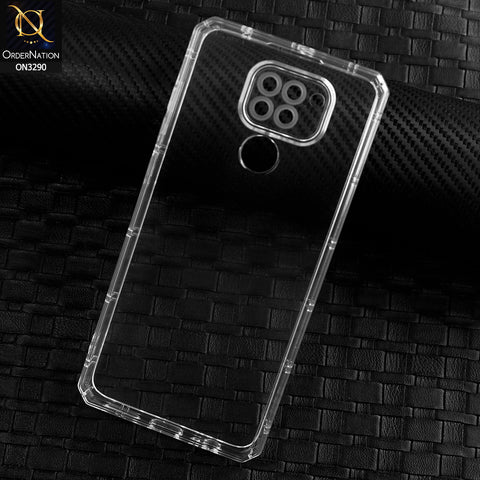 Xiaomi Redmi Note 9 Cover -  Four Sided Airbag With Camera Protection Clear Transparent Soft Case