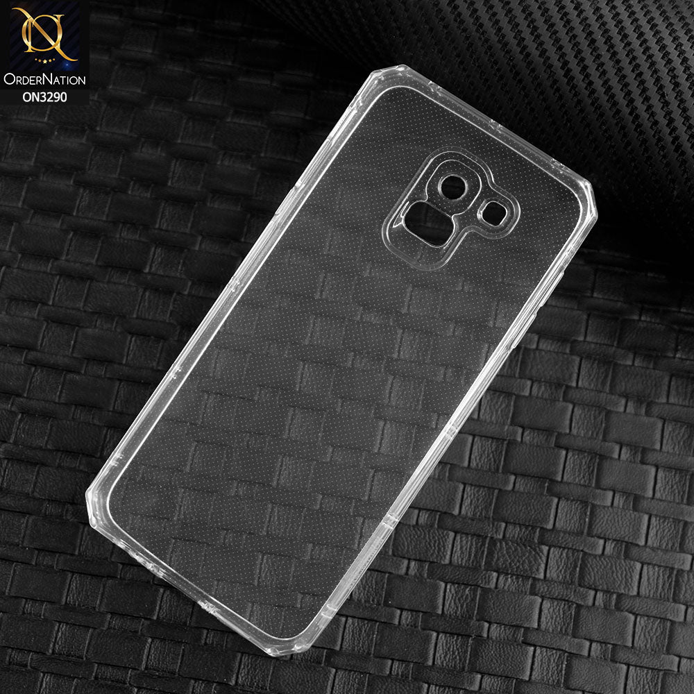 Samsung Galaxy J6 2018 Cover - Four Sided Airbag With Camera Protection Clear Transparent Soft Case