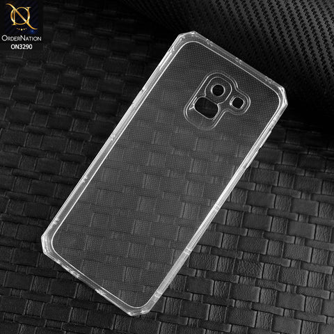 Samsung ON6 2018 Cover - Four Sided Airbag With Camera Protection Clear Transparent Soft Case