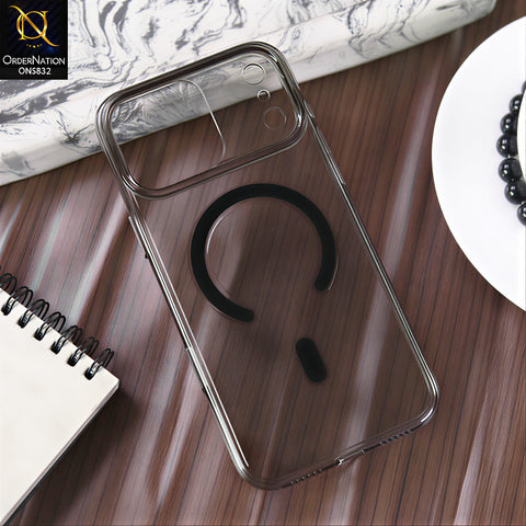 iPhone 17 Pro Max  Cover - Black - New Premium Quality Acrylic Magsafe Clear Case with Camera Control Button