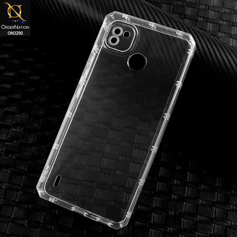 Tecno Pop 4 LTE Cover -  Four Sided Airbag With Camera Protection Clear Transparent Soft Case