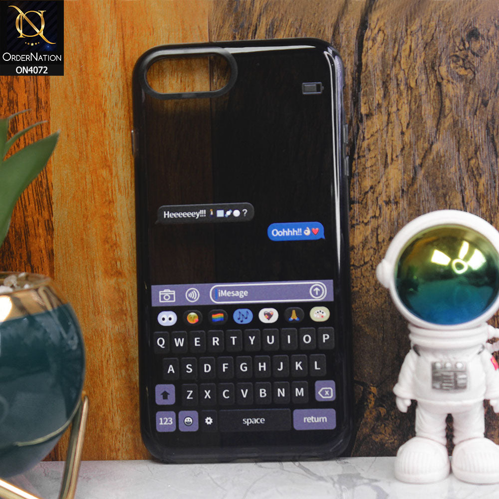 iPhone 6s Plus / 6 Plus - Black - New High Quality Text Message Impact Soft TPU Case