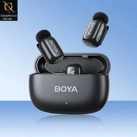 BOYA BY-MW10 Dual Channel Wireless Microphone with Charging Case With Lightning & Type C Adapter