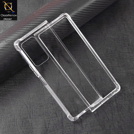 Samsung Galaxy Z Fold 2 5G Cover - Transparent - All New 4D design Shockproof Airbag Covers Soft Borders Protective Clear Case