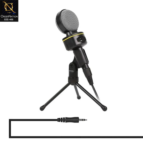Professional Condenser Desktop Microphone with Tripod Stand for Streaming, Recording & Online Meetings with 3.5mm Plug & Play