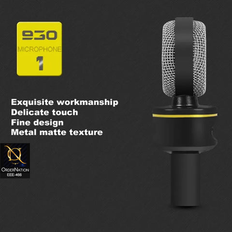 Professional Condenser Desktop Microphone with Tripod Stand for Streaming, Recording & Online Meetings with 3.5mm Plug & Play