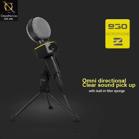 Professional Condenser Desktop Microphone with Tripod Stand for Streaming, Recording & Online Meetings with 3.5mm Plug & Play