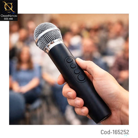 Professional Wireless Rechargeable Handheld Microphone DS-01S with Receiver for Karaoke, Events & Presentations With 6.5mm Microphone Jack