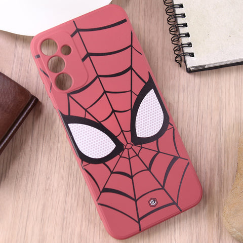 Samsung Galaxy A14  Cover - Red- Cool Spider Design Soft Phone Case - Silica Gel Case