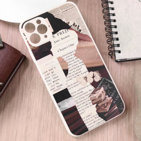 iPhone 11 Pro Max Cover - Offwhite- Chapters of You Series Soft Phone Case - Silica Gel Case