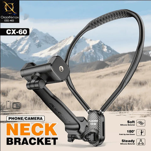 Plokama CX-60 Adjustable Neck Bracket Phone & Camera Mount for Vlogging, Recording & Hands-Free Shooting