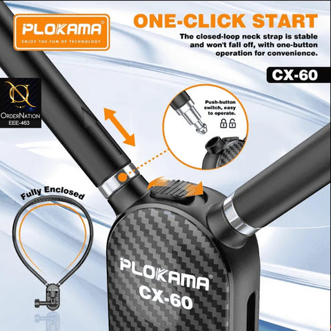 Plokama CX-60 Adjustable Neck Bracket Phone & Camera Mount for Vlogging, Recording & Hands-Free Shooting