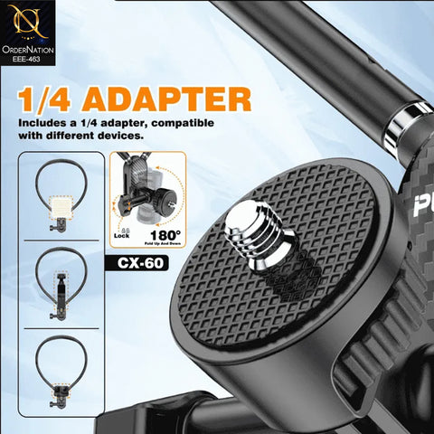 Plokama CX-60 Adjustable Neck Bracket Phone & Camera Mount for Vlogging, Recording & Hands-Free Shooting
