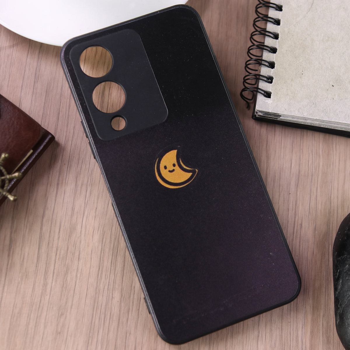 Vivo Y21 Cover - Black -  Cute Sun Soft Phone Case Silica Gel Case