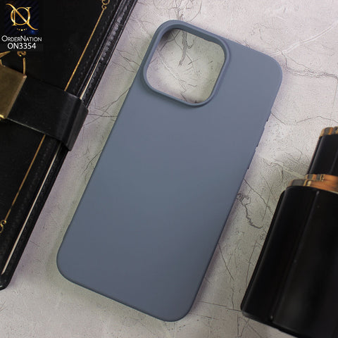 iPhone 15 Pro Max Cover - Gray - EOURO Shock Resistant Soft Silicone Camera Protection Case