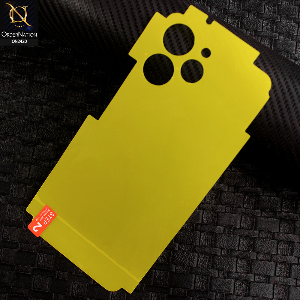 Xiaomi Redmi 12 Protector Cover - Transparent Hydro Jell Skin Film Unbreakable Back Protector Sheet
