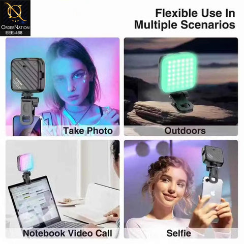 Plokama U80 Pro Clip-on RGB LED Video Light with 3000K-9900K Adjustable Temperature
