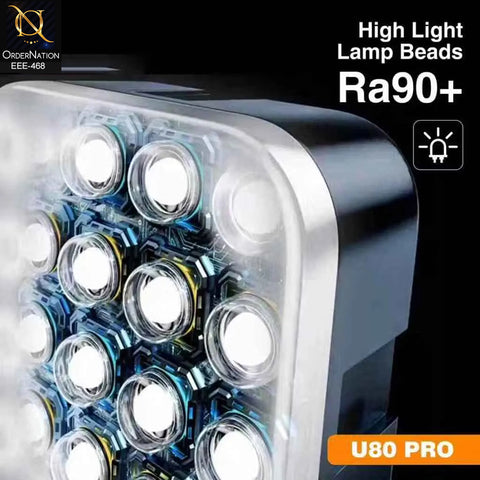 Plokama U80 Pro Clip-on RGB LED Video Light with 3000K-9900K Adjustable Temperature