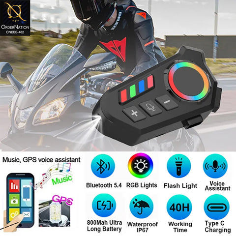 K06 Wireless Motorcycle Helmet Headset with Noise Reduction & Hands-Free Call Support