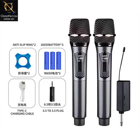 Saeapu TTD-M10 UHF Wireless Microphone System with Rechargeable Receiver