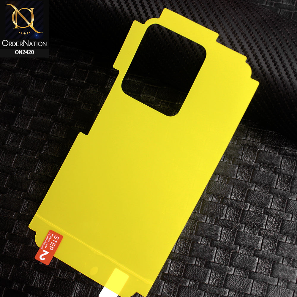 Vivo Y35 Protector - Transparent Hydro Jell Skin Film Unbreakable Back Protector Sheet