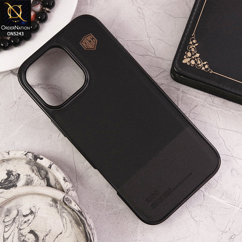 iPhone 16 Pro Max Cover - Black - KIGC Leather Texture Phone Case Luxury Business Leather Phone Cover
