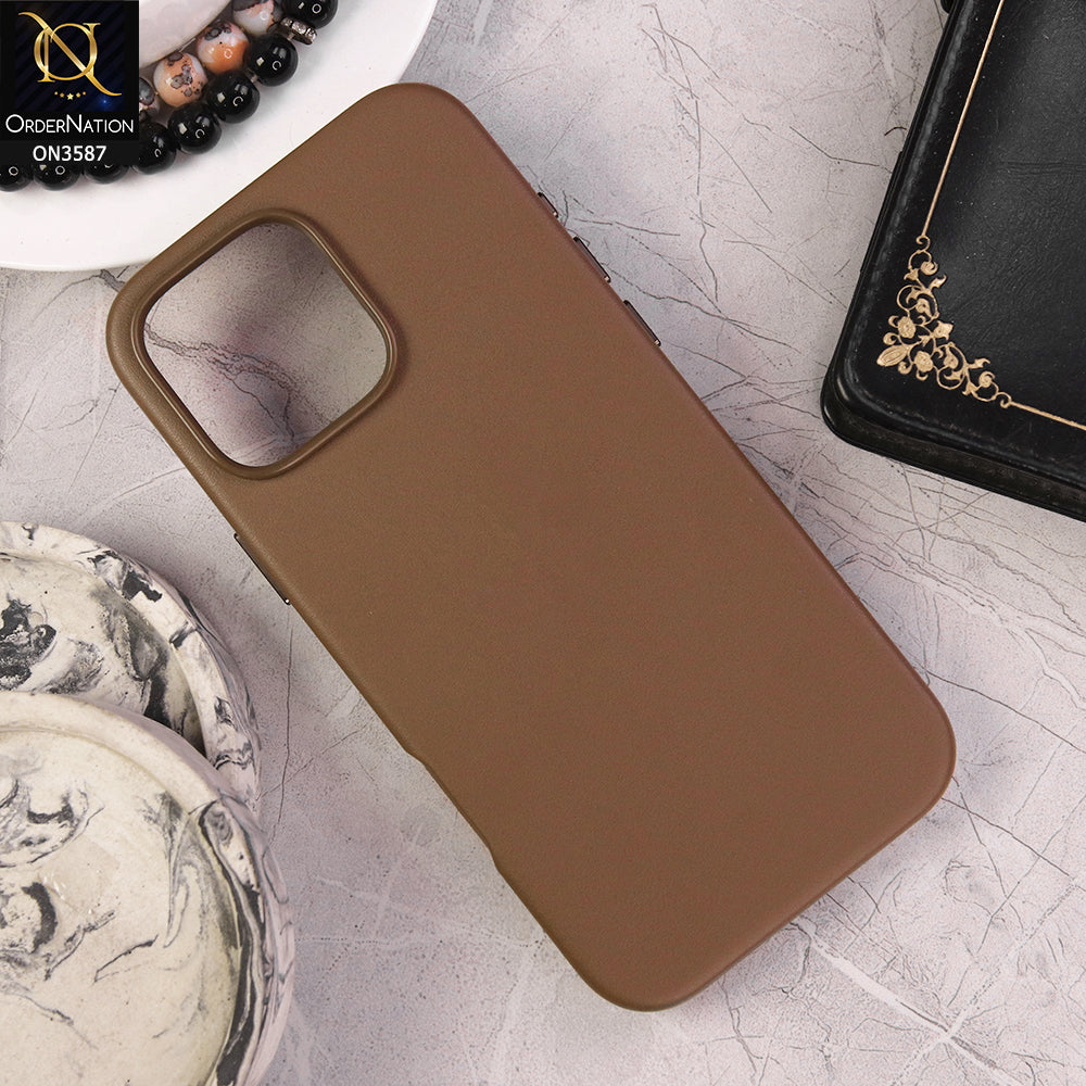 iPhone 16 Pro Max Cover - Dark Brown - Premium Quality Silica Gel Soft Silicone Magnetic Case - Compatible with MagSafe (Notification Enabled)