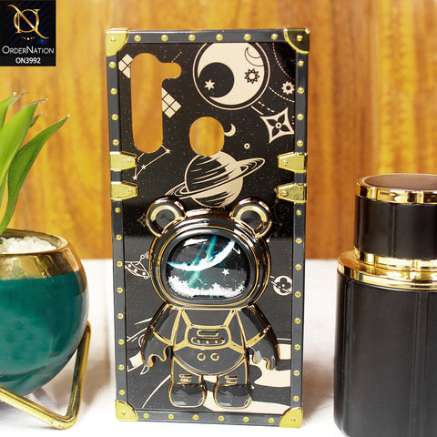 Tecno Spark 8C Cover - Black - New Luxury Space Case With Astronode Cute Folding Stand Holder Case