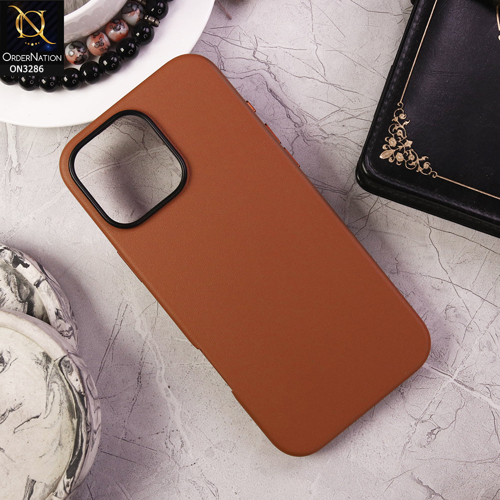 iPhone 16 Pro Max Cover - Brown - K-DOO Noble Collection Leather PU - PC Case
