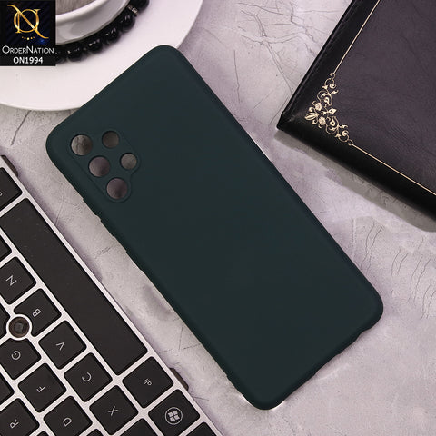 Samsung Galaxy A32 Cover - Green - Matte Shockproof Sillica Gel Soft Case