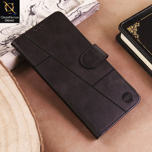 Samsung Galaxy S26 Ultra Cover  - Black - Premium Leather Megantic Flip Book Covers With Card Holding Option