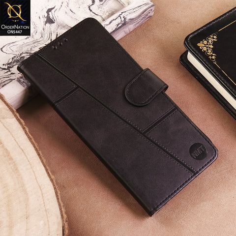 Samsung Galaxy S26 Ultra Cover  - Black - Premium Leather Megantic Flip Book Covers With Card Holding Option