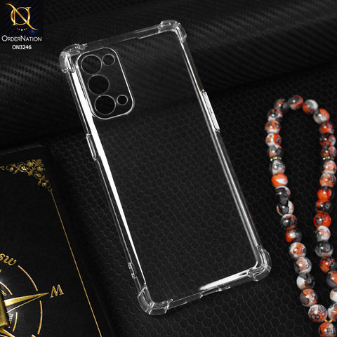 Oppo Reno 5 Pro 5G Cover - Transparent - Soft 4D Design Shockproof Silicone Transparent Clear Camera Protection Case