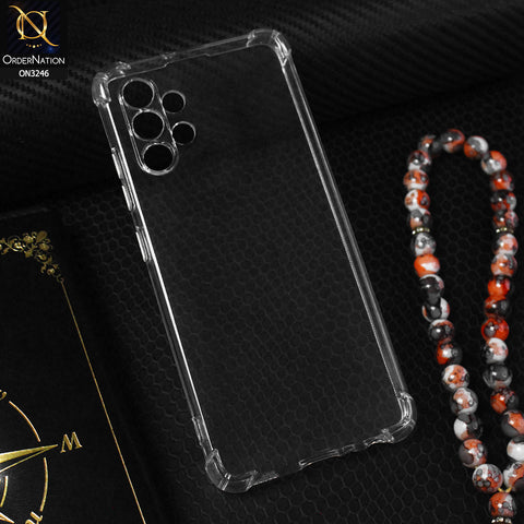 Samsung Galaxy A32 Cover - Soft 4D Design Shockproof Silicone Transparent Clear Camera Protection Case