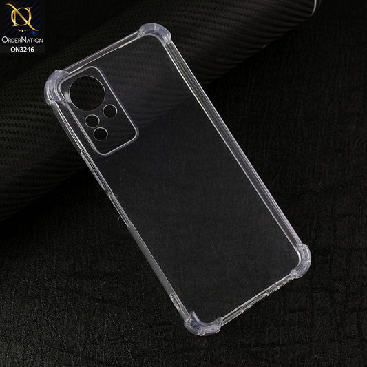 Infinix Note 12 G88 Cover - Transparent - Soft 4D Design Shockproof Silicone Transparent Clear Camera Protection Case