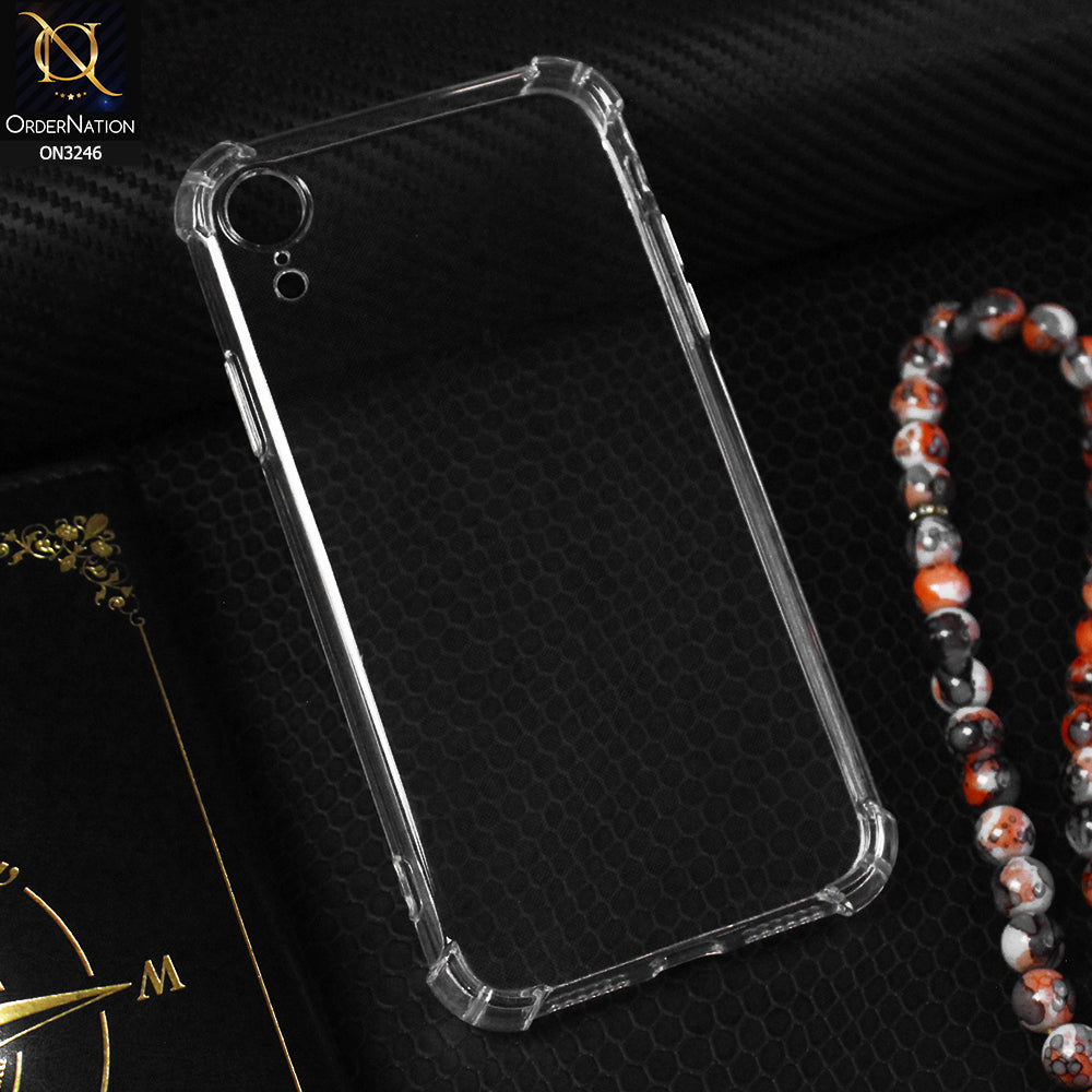 iPhone XR Cover - Transparent - Soft 4D Design Shockproof Silicone Transparent Clear Camera Protection Case