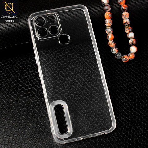 Infinix Smart 6 Cover - Transparent - Logo Hole Camera Lense Protection Soft Silicon Transparent Case