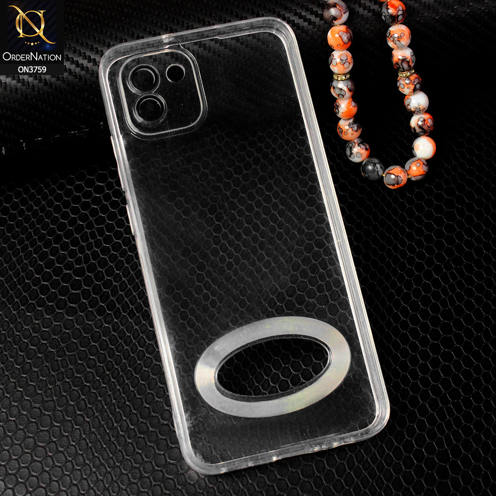 Samsung Galaxy A03 Cover - Transparent - Logo Hole Camera Lense Protection Soft Silicon Transparent Case