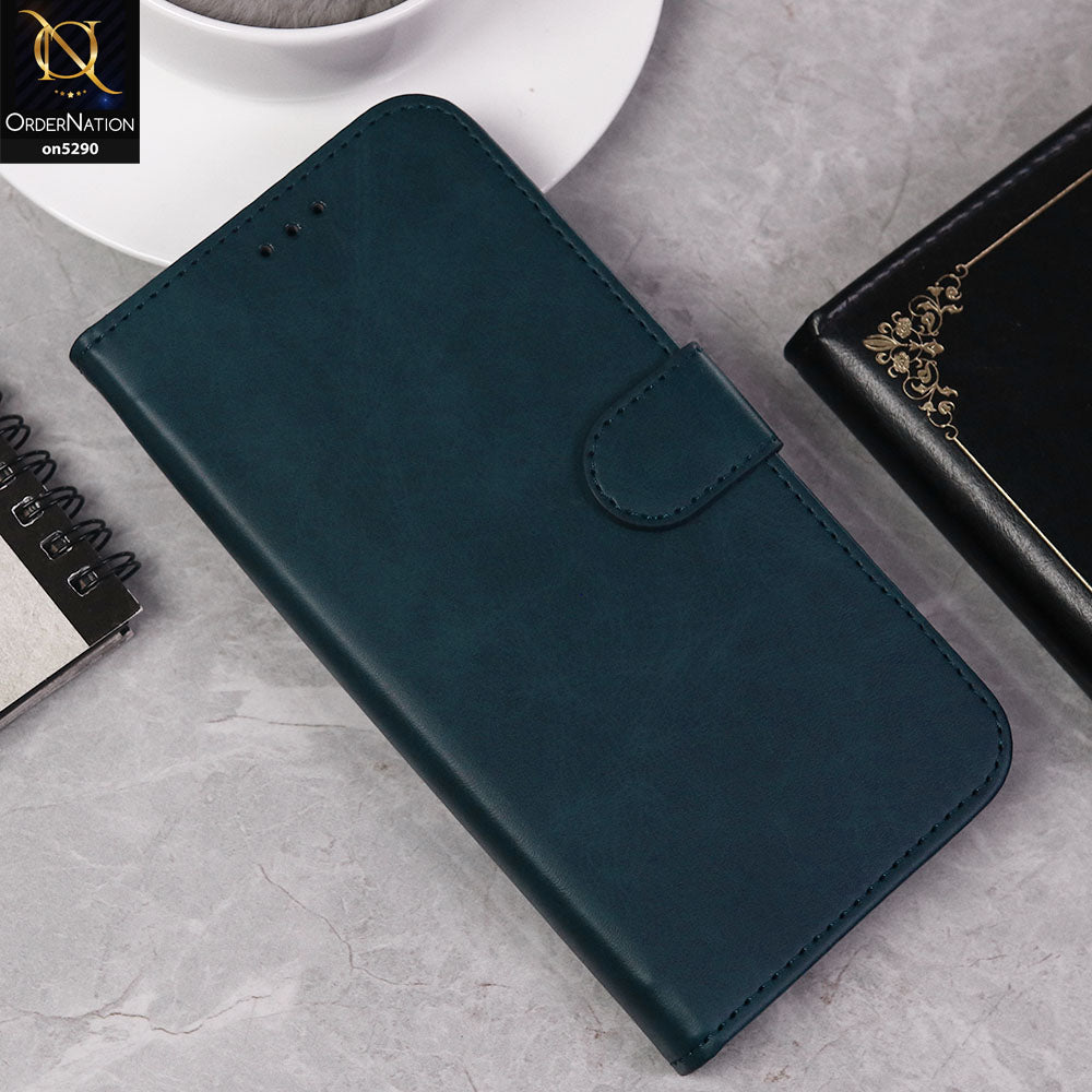 Samsung Galaxy S23 FE Cover - Blue - Premium Business Series Magnetic Leather Wallet Flip book Card Slots Soft Case