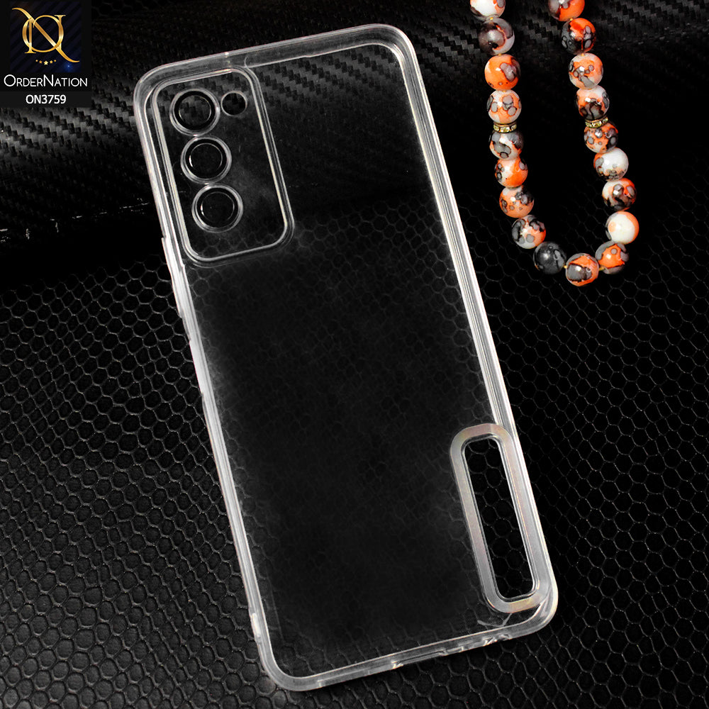 Tecno Camon 18T Cover - Transparent - Logo Hole Camera Lense Protection Soft Silicon Transparent Case