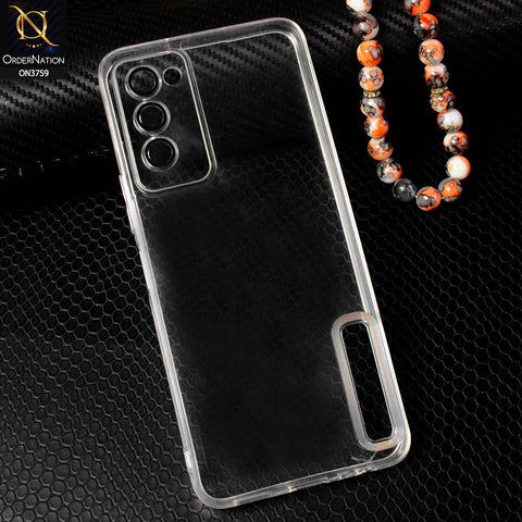 Tecno Camon 18 Cover - Transparent - Logo Hole Camera Lense Protection Soft Silicon Transparent Case