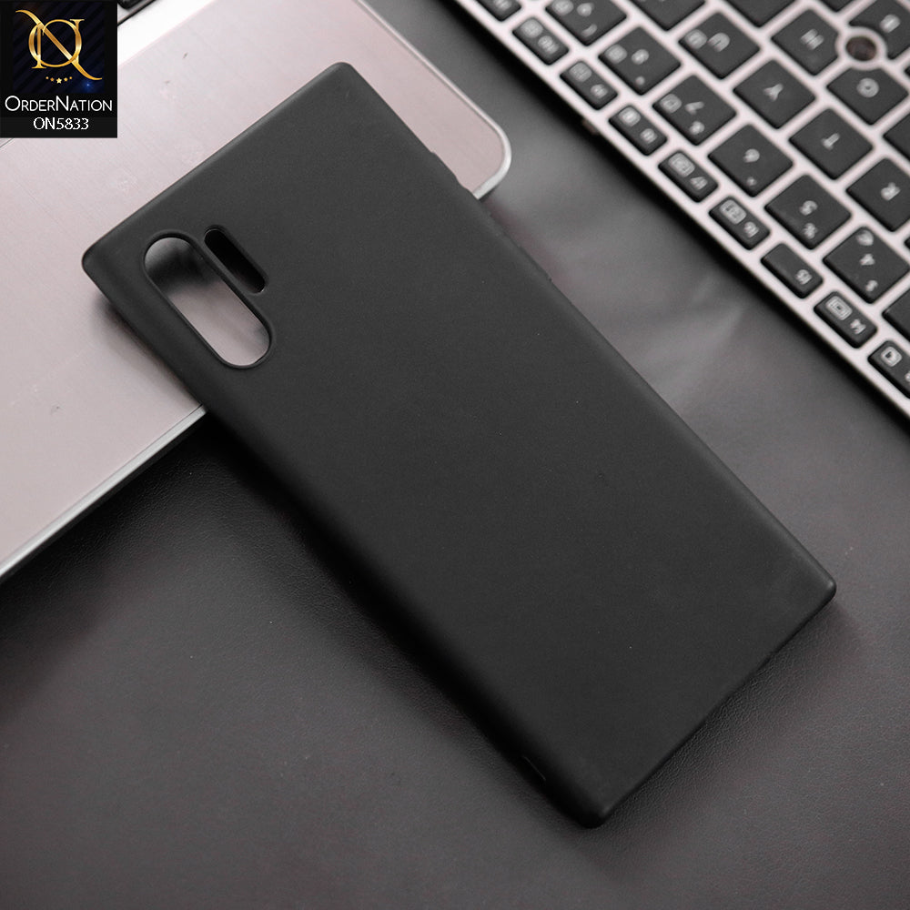 Samsung Galaxy Note 10 Plus Cover - Black - New Premium Quality Silicone Case Slim Protective Back Cover