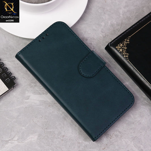Google Pixel 4a 5G Cover - Blue - Premium Business Series Magnetic Leather Wallet Flip book Card Slots Soft Case