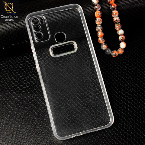 Infinix Hot 9 Play Cover - Transparent - Logo Hole Camera Lense Protection Soft Silicon Transparent Case